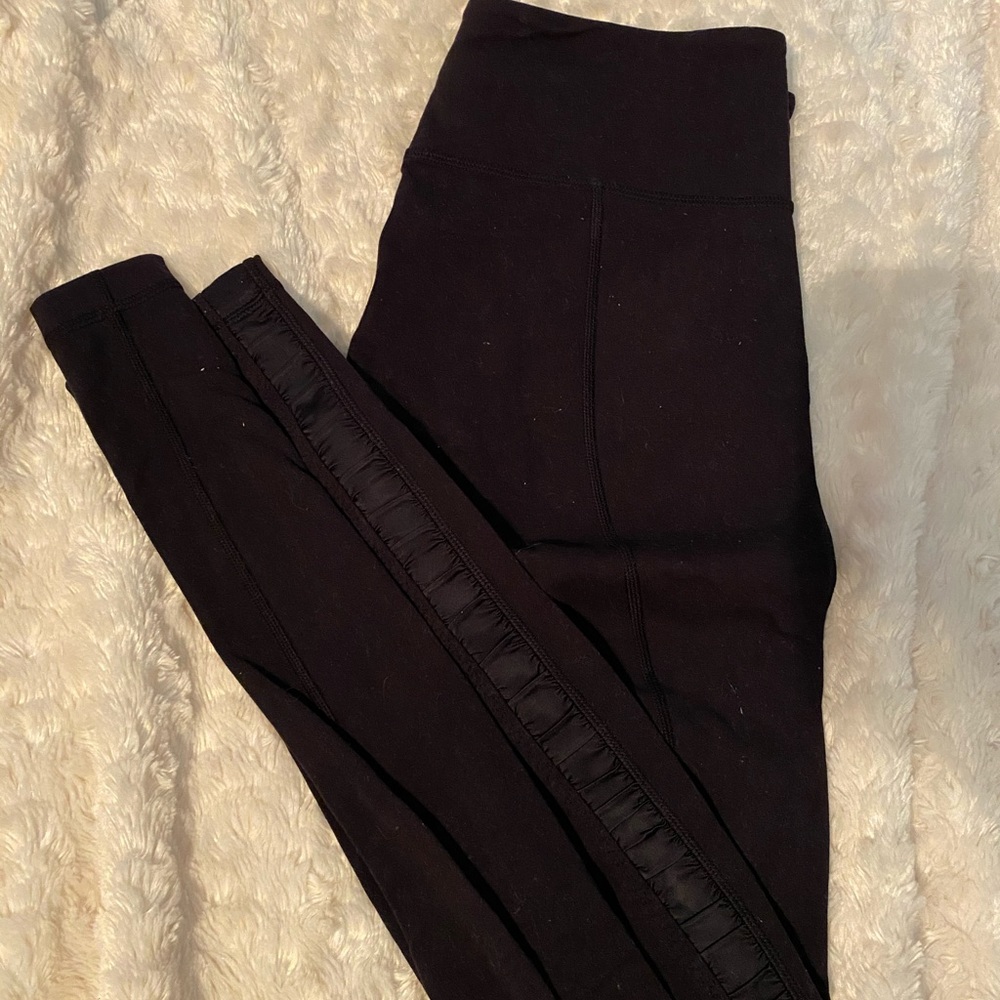 Lululemon Black Leggings with Detailing on Sides